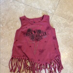 Kids Fringe Tank Top - Pink